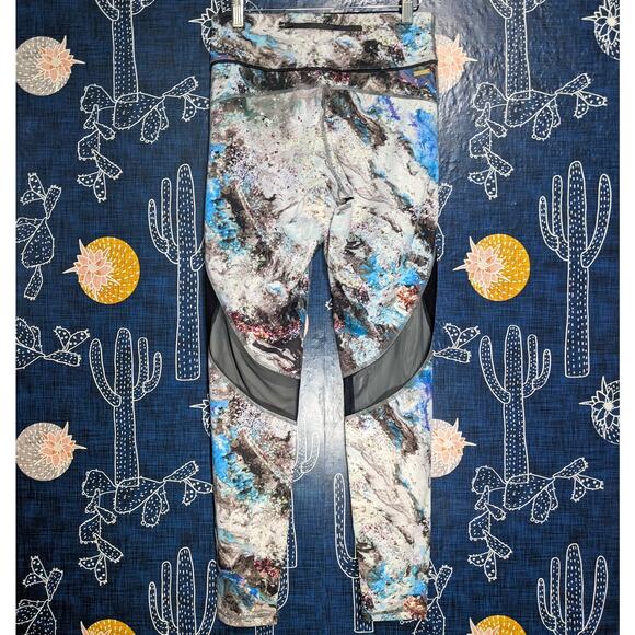 Alala High Rise Mesh Marble Print Leggings Multicolor Women's Size Medium - Picture 5 of 10